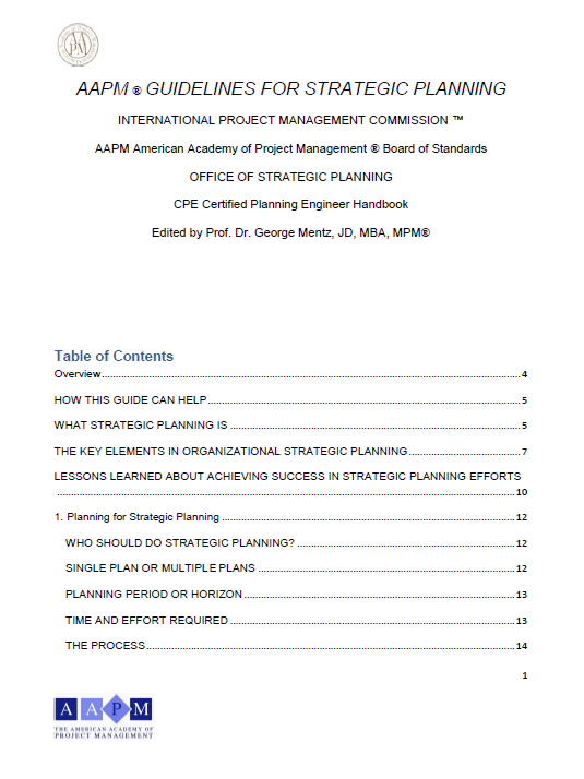 AAPM ® Strategic Planning Han